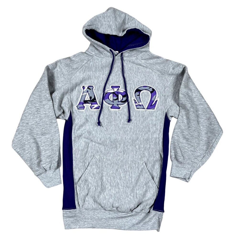 Alpha Phi Omega Womens Grey Hoodie Size Small